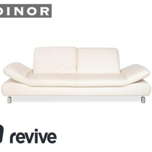 Koinor Rivoli Leder Dreisitzer Creme Weiß manuelle Funktion Sofa