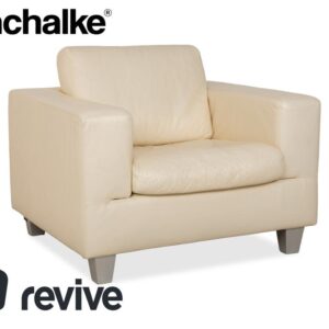 Machalke Leder Sessel Creme Weiß