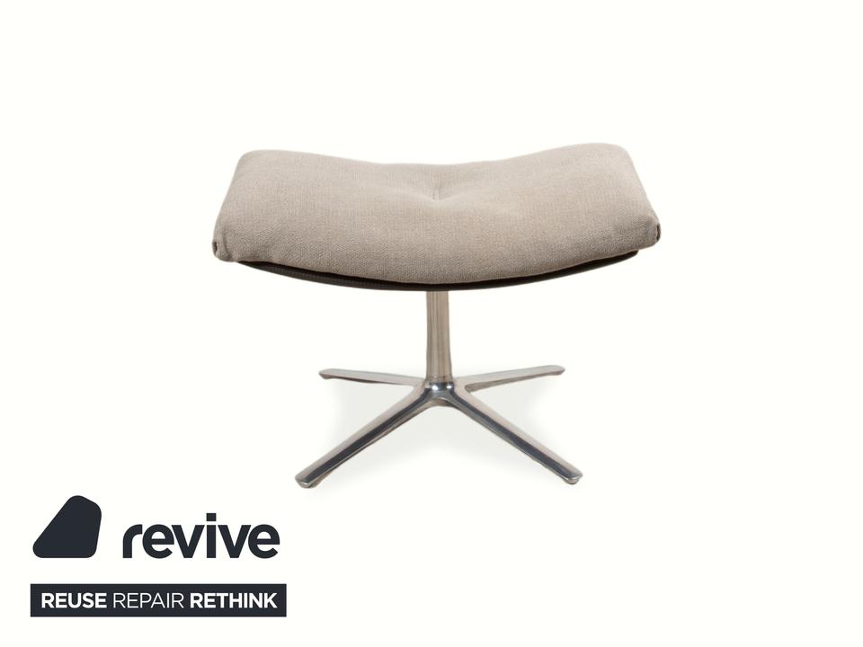 COR Cordia Lounge Sessel inkl. Hocker Leder Braun Stoff Beige – Bild 16