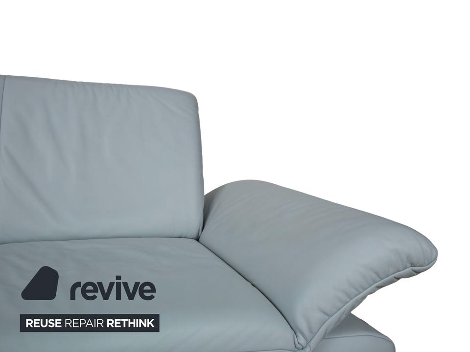 Koinor Rossini Leder Zweisitzer Hocker Blau Grau manuelle – Bild 9