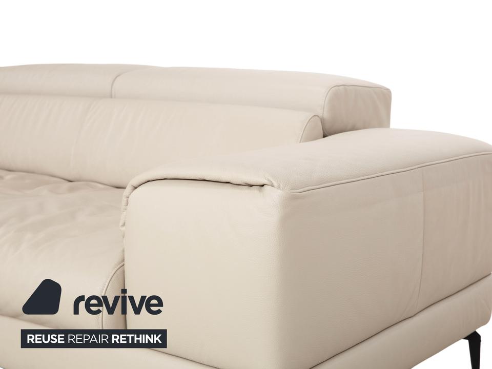 Willi Schillig Piedroo Leder Ecksofa Beige elektrische Funktion – Bild 7