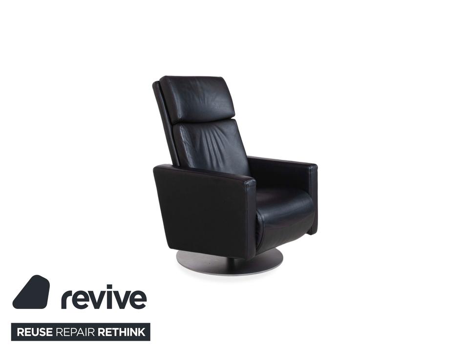 Rolf Benz EGO Leder Sessel Schwarz manuelle Funktion – Bild 3