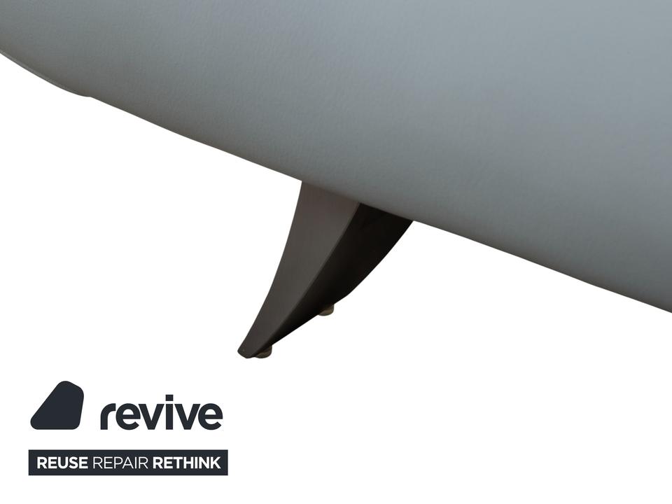 Koinor Rossini Leder Zweisitzer Hocker Blau Grau manuelle – Bild 13