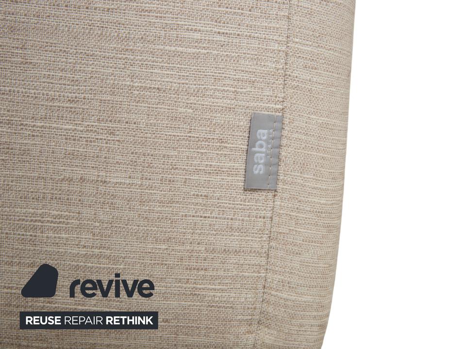 Sabe Italia Stoff Dreisitzer Creme Sofa Couch – Bild 11