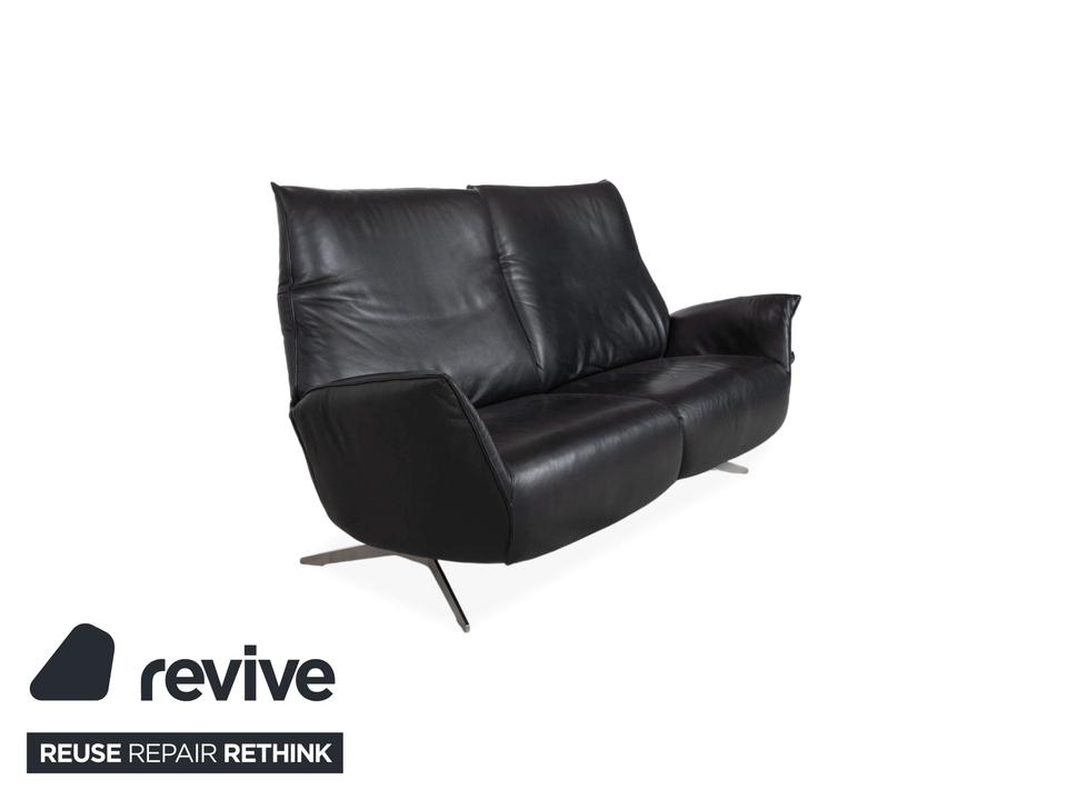 Koinor Evita Leder Zweisitzer Schwarz elektrische Funktion Sofa – Bild 3