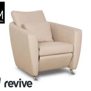 FSM Sesam Leder Sessel Creme Taupe manuelle Funktion