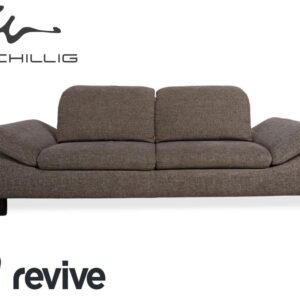 Willi Schillig Stoff Zweisitzer Grau manuelle Funktion Sofa Couch