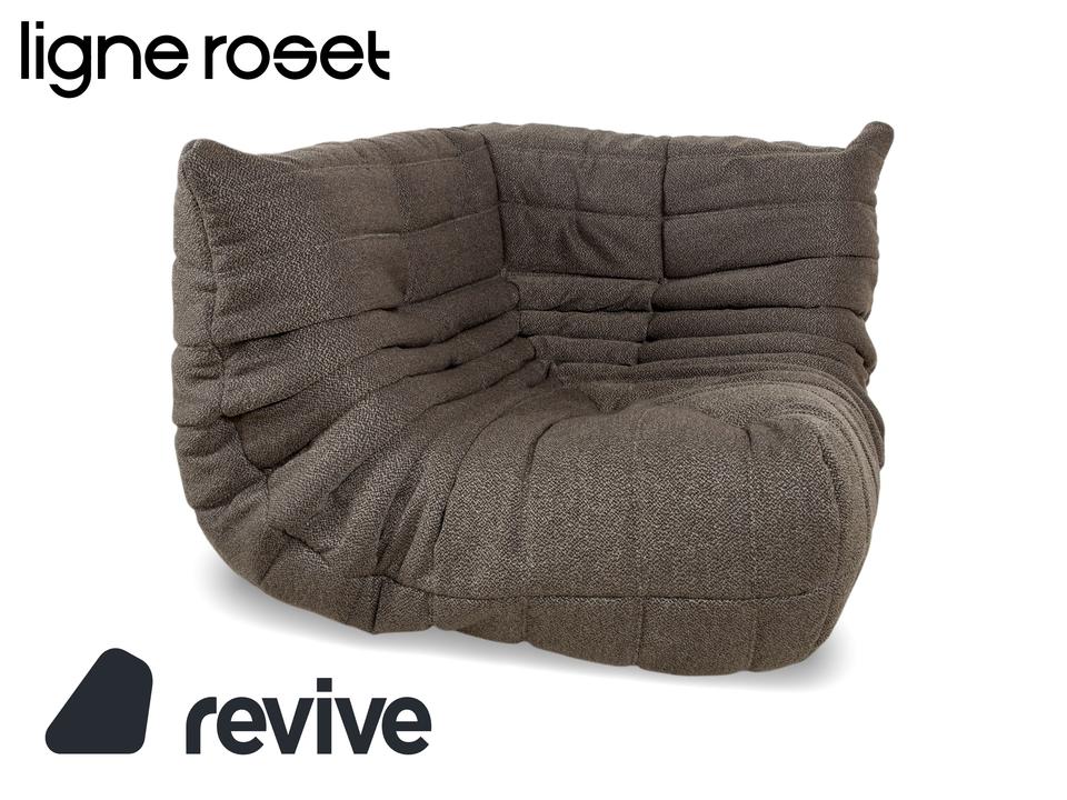 Ligne Roset Togo Stoff Sessel Grau Braun Eckteil Neubezug ✨