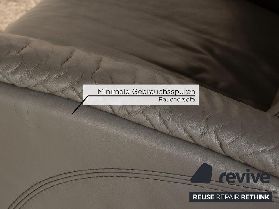 Himolla Cumuly Leder Sofa Grau Dreisitzer Couch – Bild 6