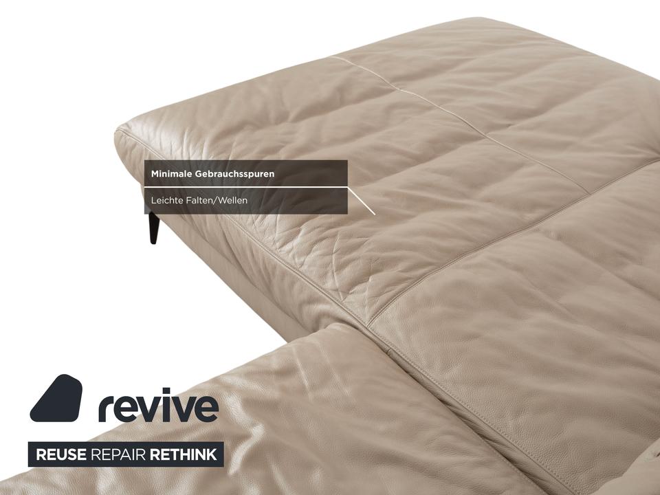 Willi Schillig Piedroo Leder Ecksofa Beige elektrische Funktion – Bild 12