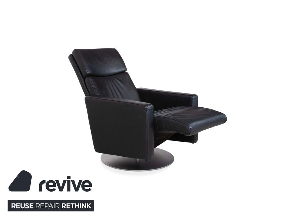 Rolf Benz EGO Leder Sessel Schwarz manuelle Funktion – Bild 4