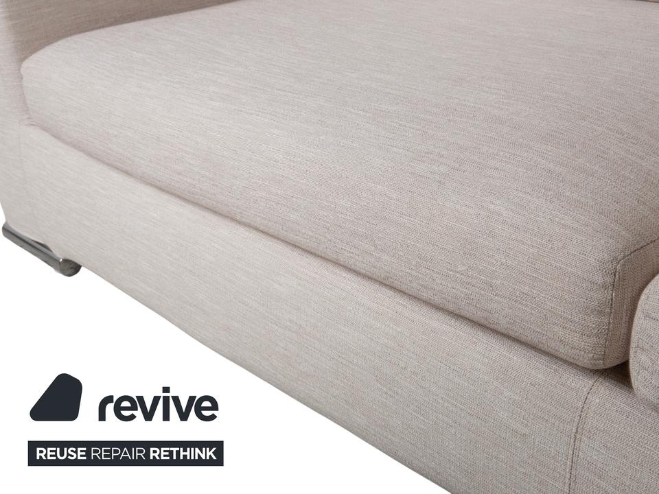 Sabe Italia Stoff Dreisitzer Creme Sofa Couch – Bild 6