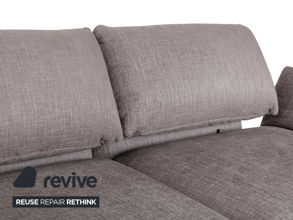 Signet Messina Stoff Zweisitzer Grau manuelle Funktion Sofa – Bild 12