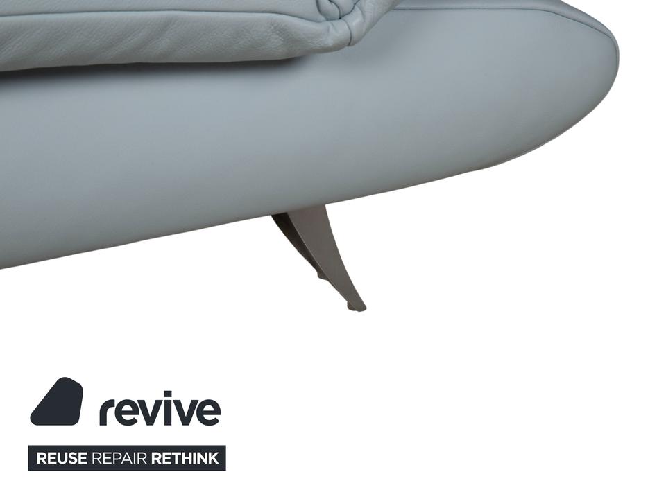 Koinor Rossini Leder Zweisitzer Blau Grau manuelle Funktion Sofa – Bild 7