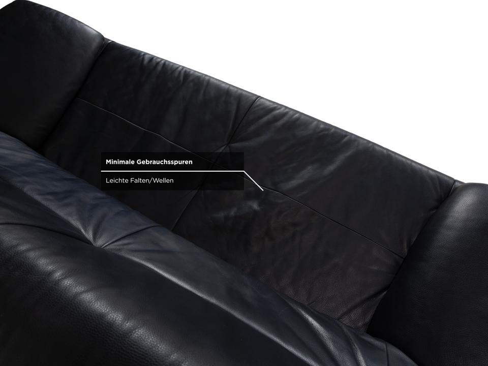 Rolf Benz BMP 418 Leder Zweisitzer Dunkelblau Sofa Couch – Bild 9