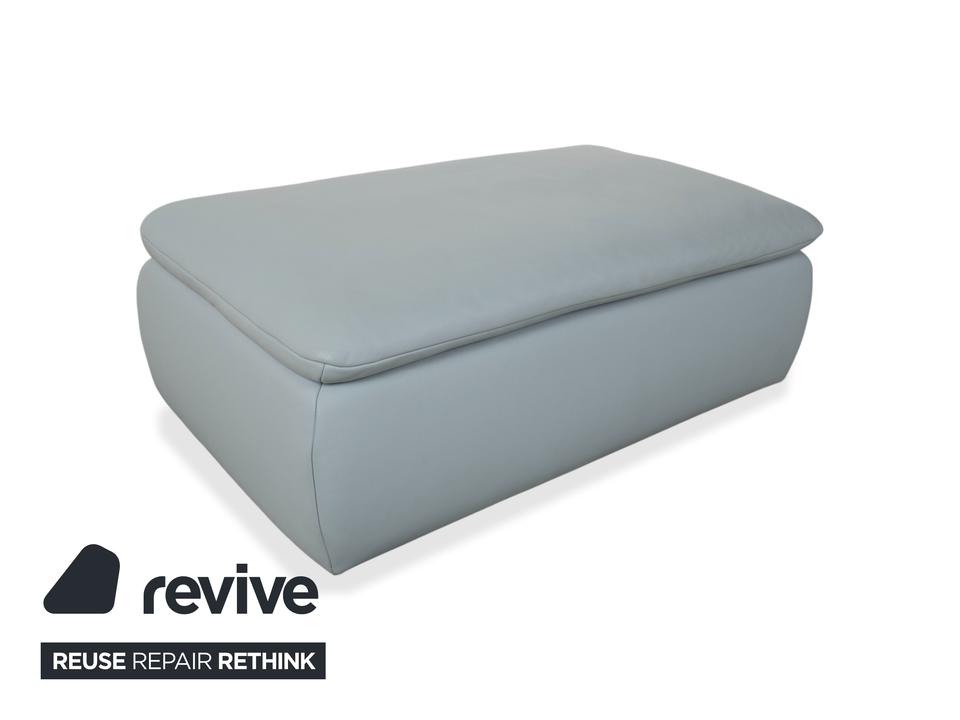 Koinor Rossini Leder Zweisitzer Hocker Blau Grau manuelle – Bild 5