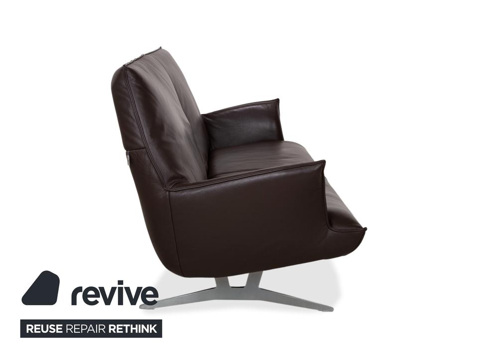 Koinor Fenja Zweisitzer Leder Sofa Braun Couch manuelle Funktion – Bild 13