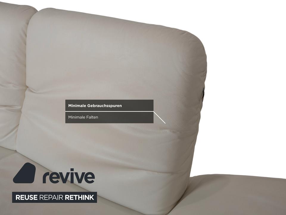 Koinor Rivoli Leder Zweisitzer Creme Weiß Grau Greige manuelle – Bild 13