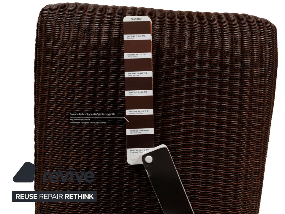 5er Garnitur Lloyd Loom Holz Stuhl Braun Esszimmer – Bild 13