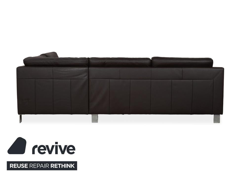 Ewald Schillig Leder Sofa Dunkelbraun Sofa Couch – Bild 11