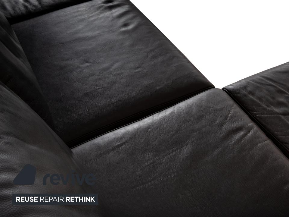 Ewald Schillig Leder Sofa Dunkelbraun Sofa Couch – Bild 5