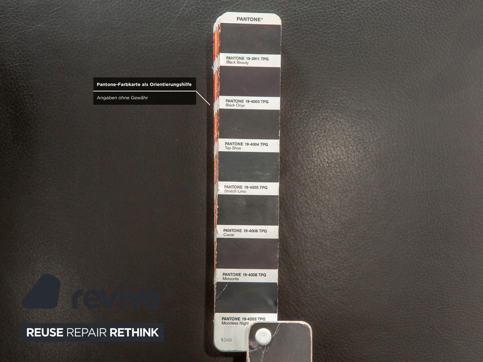 4er Garnitur bert plantagie Leder Stuhl Schwarz – Bild 5