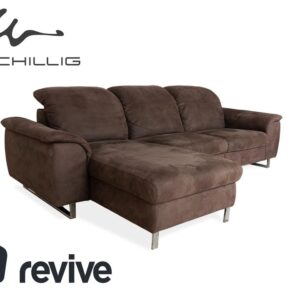 Willi Schillig Sinaatra Stoff Ecksofa Braun Recamiere links Sofa