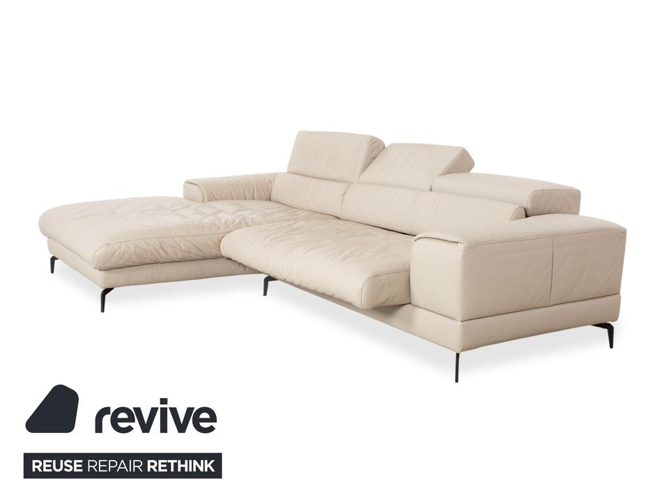 Willi Schillig Piedroo Leder Ecksofa Beige elektrische Funktion – Bild 6