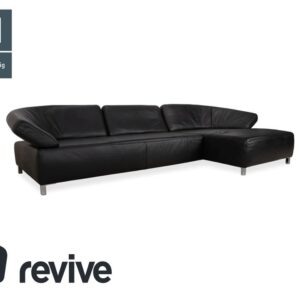 Ewald Schillig Butterfly Leder Ecksofa Schwarz manuelle Funktion