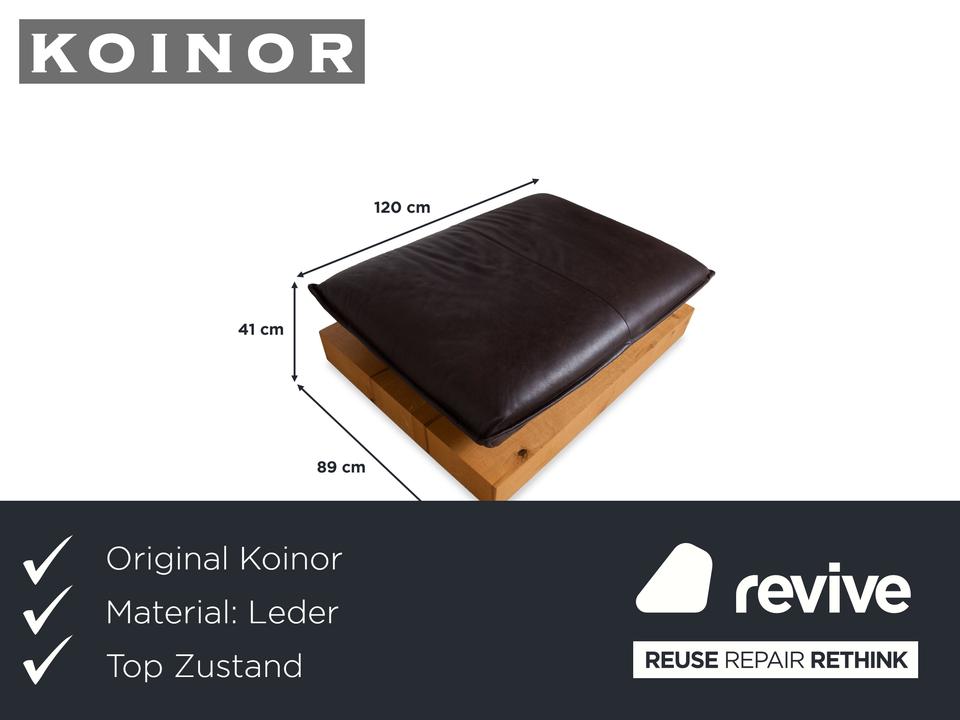 Koinor Free Motion Edit 3 Leder Hocker Schoko Braun Holz – Bild 2