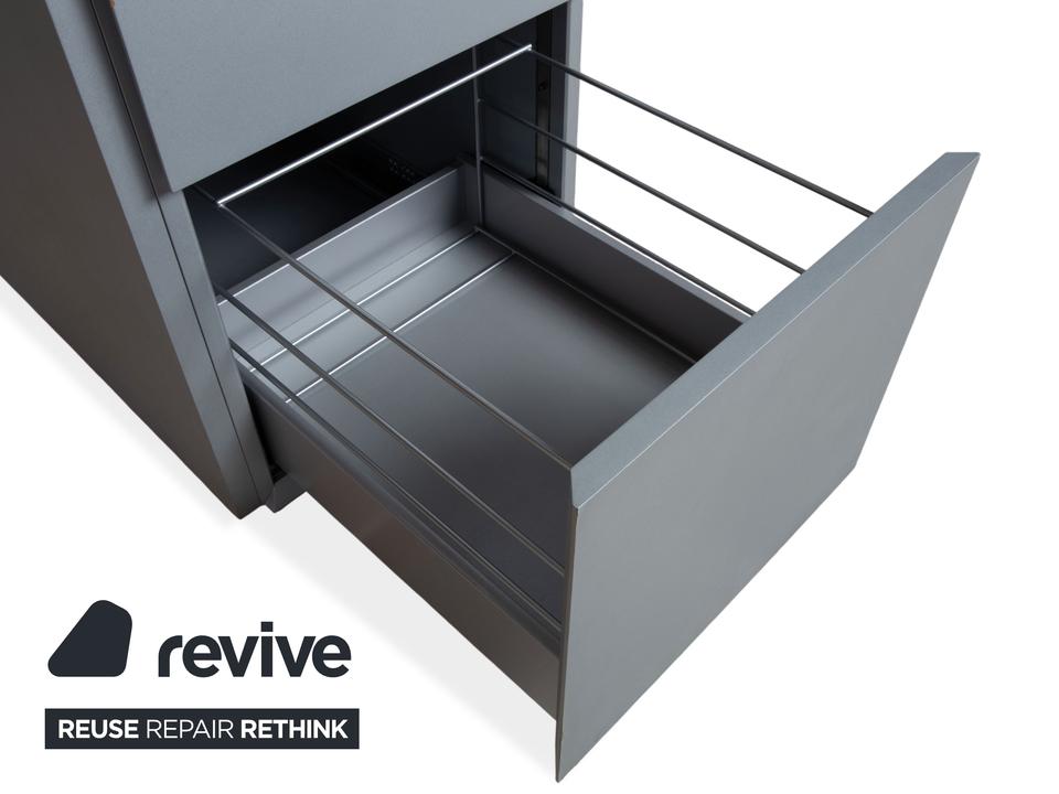 Walter Knoll Icon Holz Braun Grau Schreibtisch Schublade – Bild 4