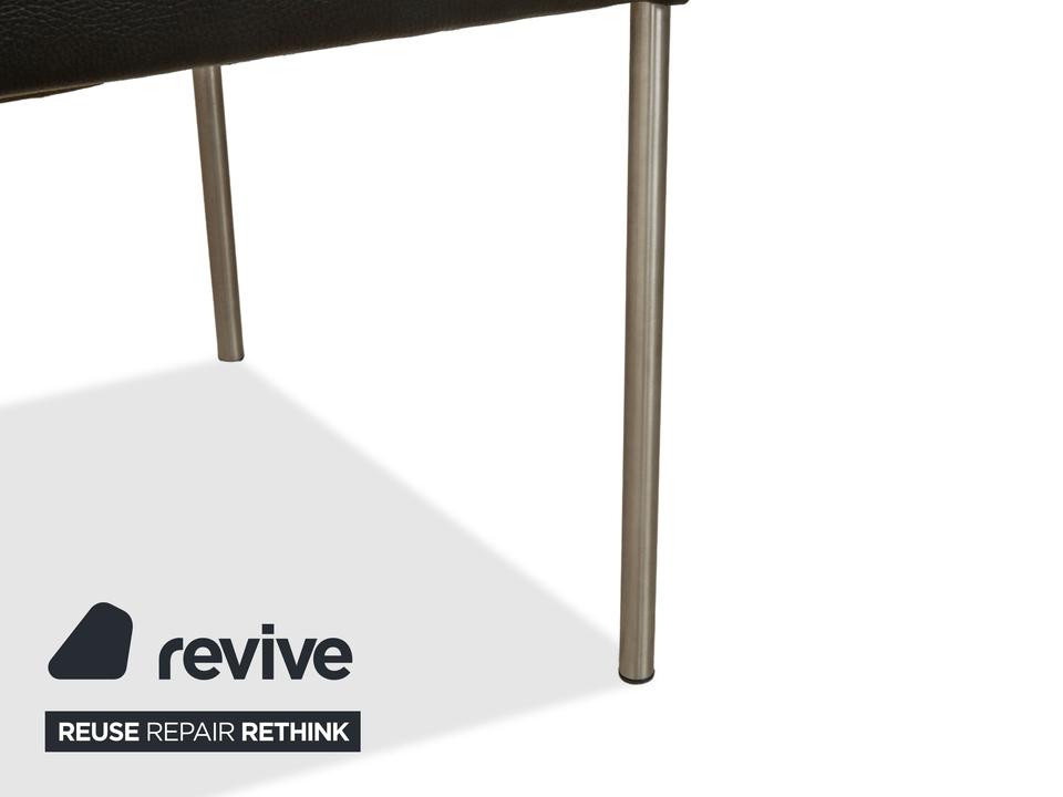 4er Garnitur bert plantagie Leder Stuhl Schwarz – Bild 4