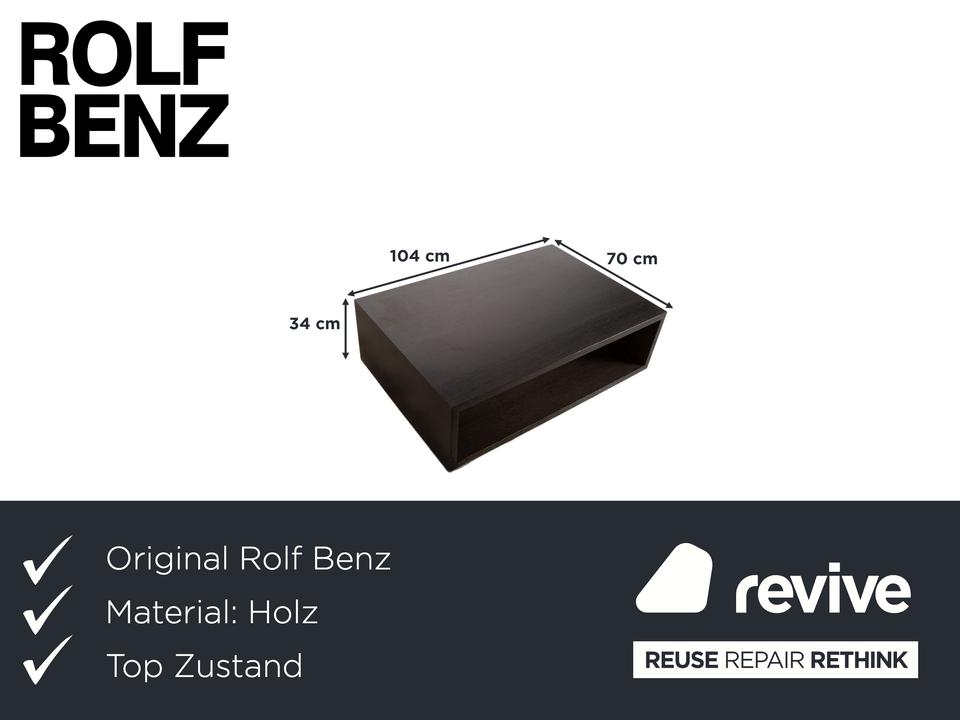 Rolf Benz Holz Couchtisch Schwarz Dunkelbraun Chrom – Bild 2