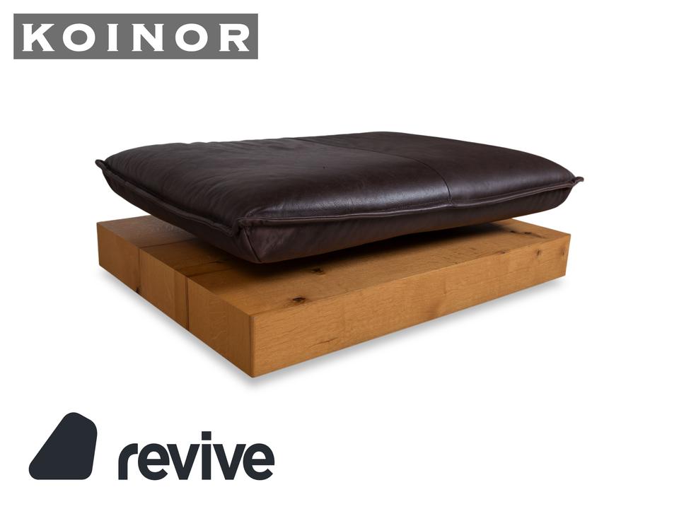 Koinor Free Motion Edit 3 Leder Hocker Schoko Braun Holz