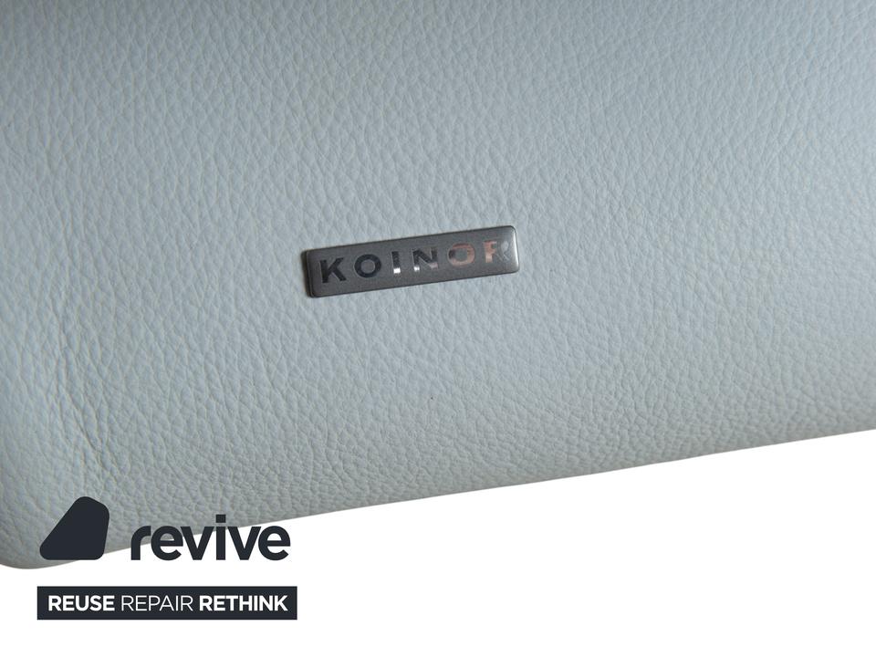 Koinor Rossini Leder Zweisitzer Hocker Blau Grau manuelle – Bild 18