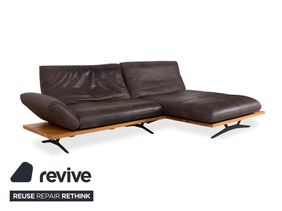 Koinor Marylin Leder Ecksofa Hocker Schoko Braun manuelle – Bild 6