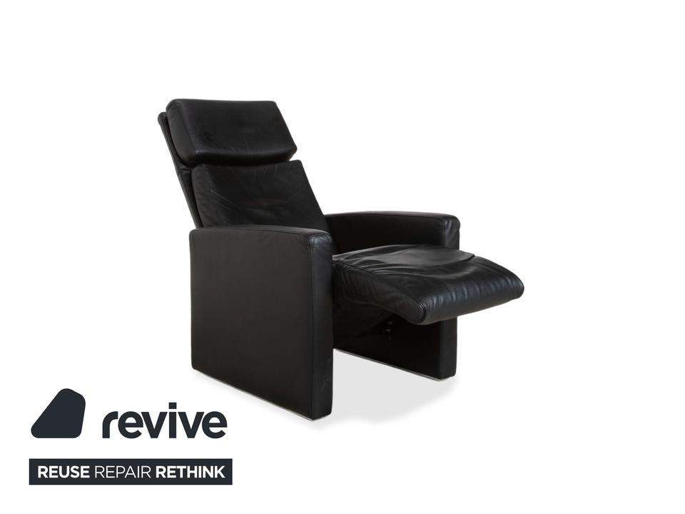 Rolf Benz EGO Leder Sessel Schwarz manuelle Funktion Hochlehner – Bild 6