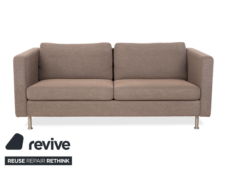 COR Conseta Stoff Zweisitzer Hocker Grau Braun Sofa Couch – Bild 15