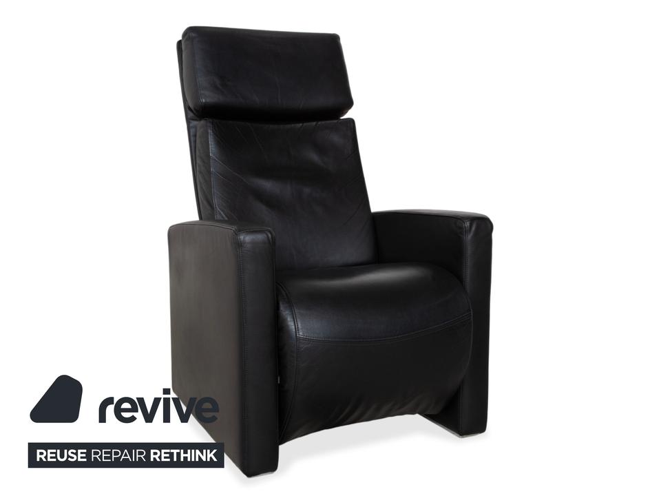 Rolf Benz EGO Leder Sessel Schwarz manuelle Funktion Hochlehner – Bild 3