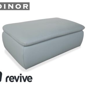 Koinor Rossini Leder Hocker Blau Grau