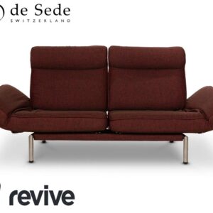 de Sede DS 450 Stoff Sofa Rot Zweisitzer Funktion Relaxfunktion