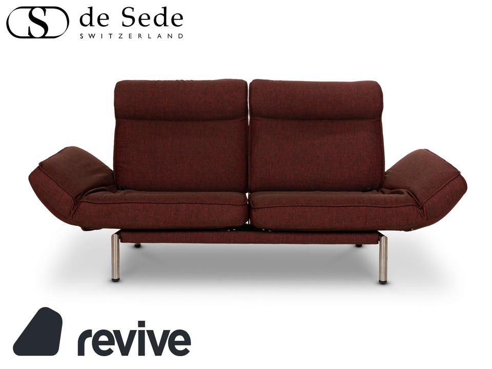 de Sede DS 450 Stoff Sofa Rot Zweisitzer Funktion Relaxfunktion