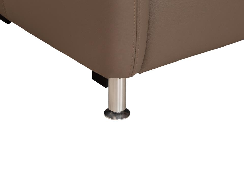 Polinova Leder Ecksofa Grau Braun Grau Taupe Couch elektrische – Bild 14