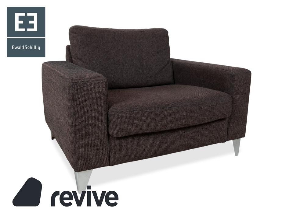 Ewald Schillig Stoff Sessel Braun Grau