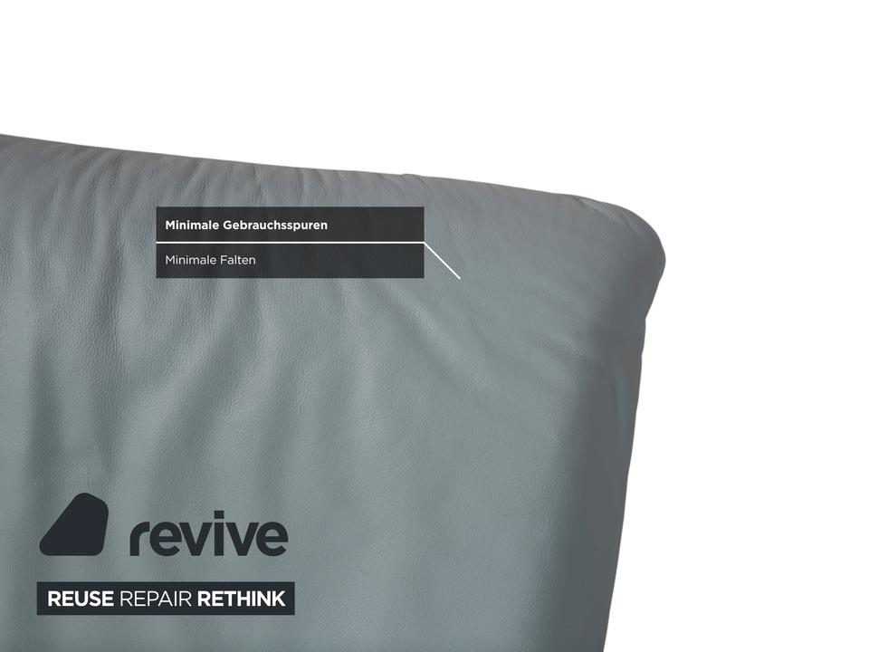 Koinor Rossini Leder Zweisitzer Blau Grau manuelle Funktion Sofa – Bild 12