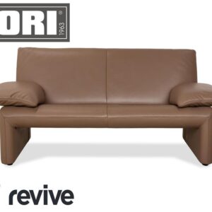 Jori JR 8750 Leder Zweisitzer Braun Taupe manuelle Funktion Sofa