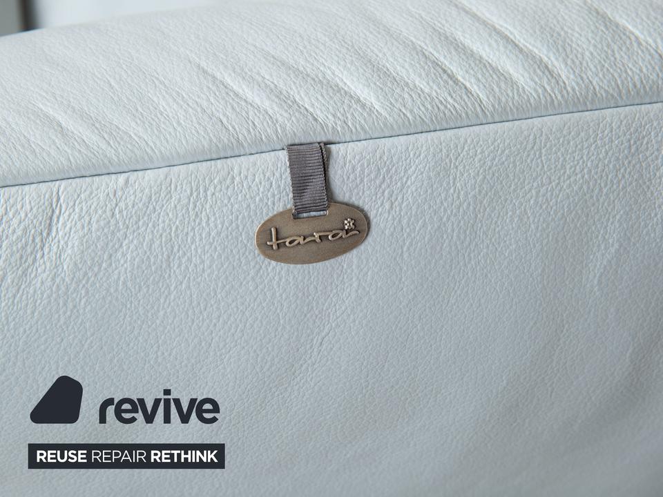 Koinor Rossini Leder Zweisitzer Hocker Blau Grau manuelle – Bild 17