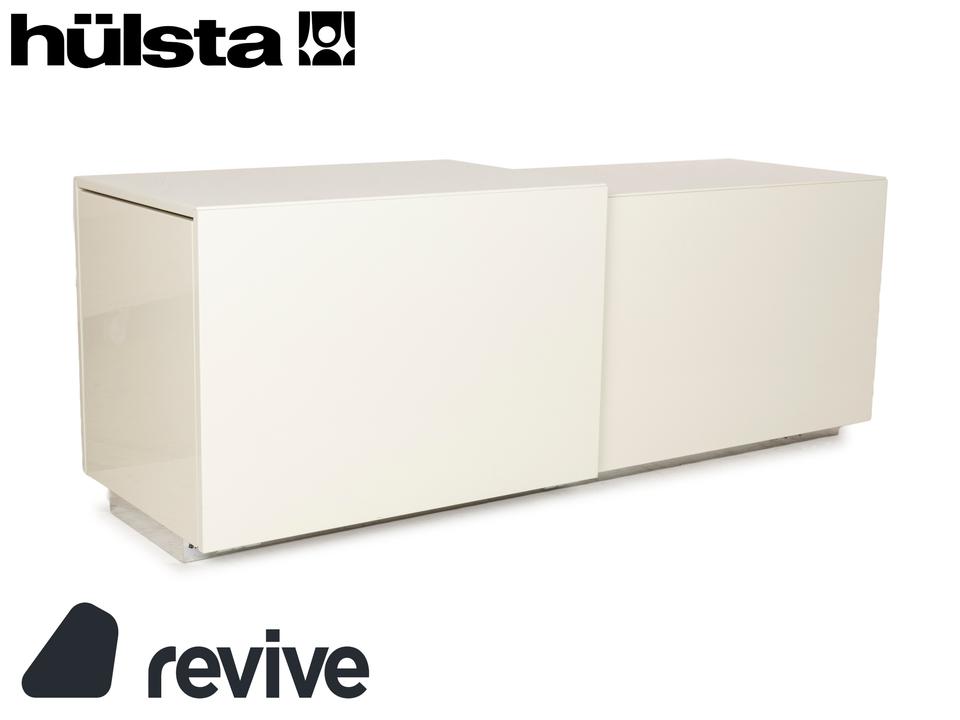 Hülsta Lilac Holz Sideboard Weiß Creme Hochglanz Funktion