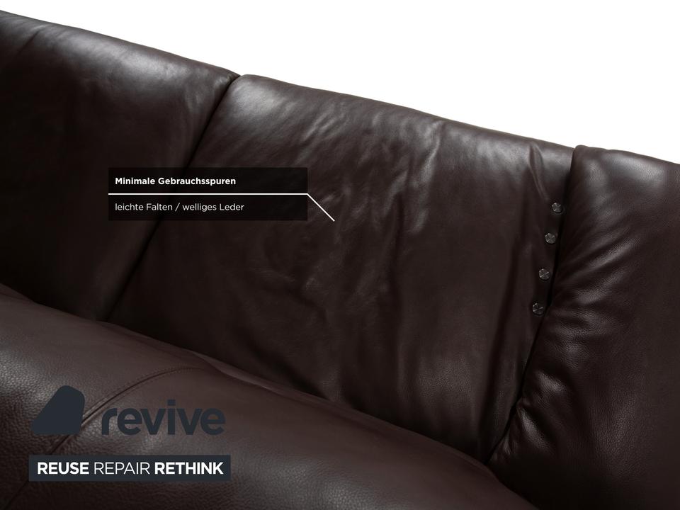 Koinor Easy Leder Zweisitzer Braun elektrische Funktion Sofa – Bild 11