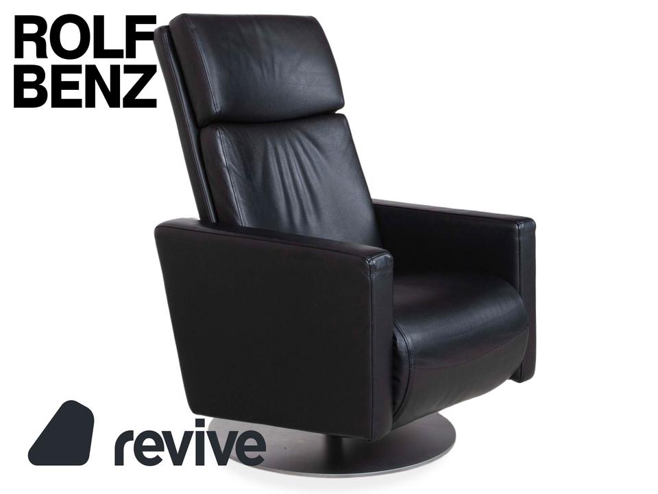 Rolf Benz EGO Leder Sessel Schwarz manuelle Funktion